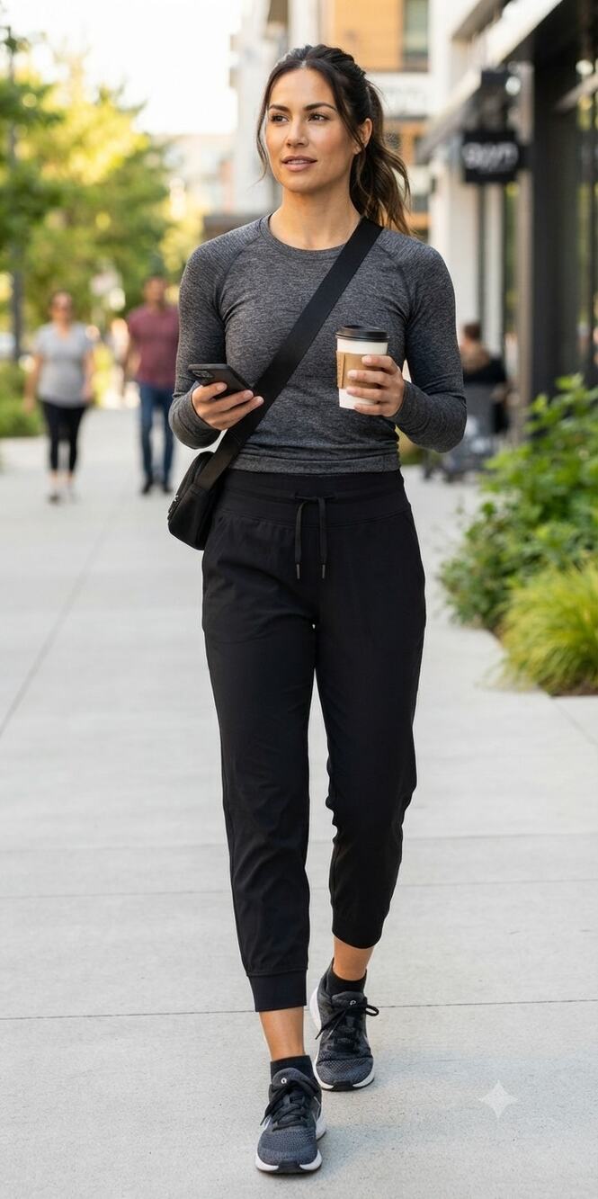 Lululemon Performance Jogger Pants Black Size 10 24" Inseam Athleisure Yoga WFH
